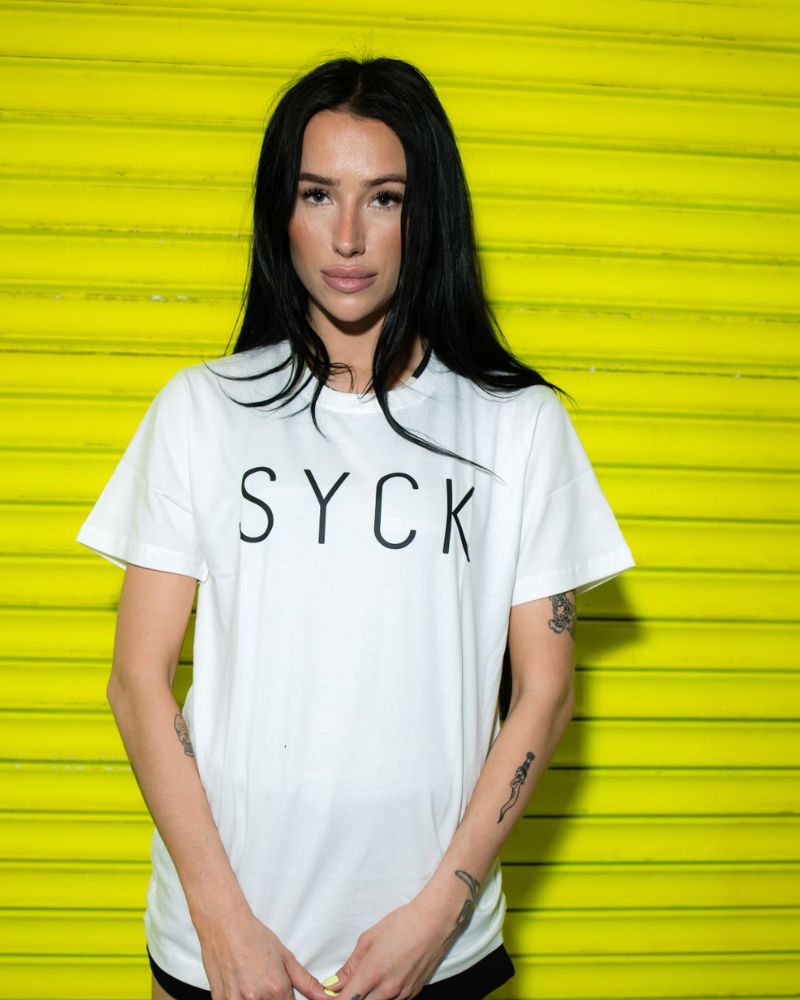 SYCK T-shirt - Unisex - White/Black