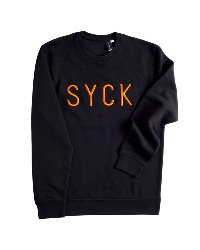 SYCK Jumper - Unisex - Black/Orange