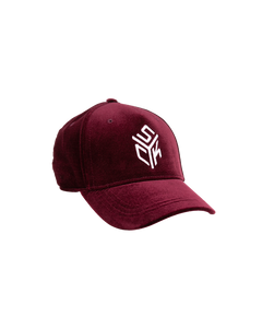 SYCK CUBE Baseball Cap - Wine/White - LIMITED EDITION VELVET