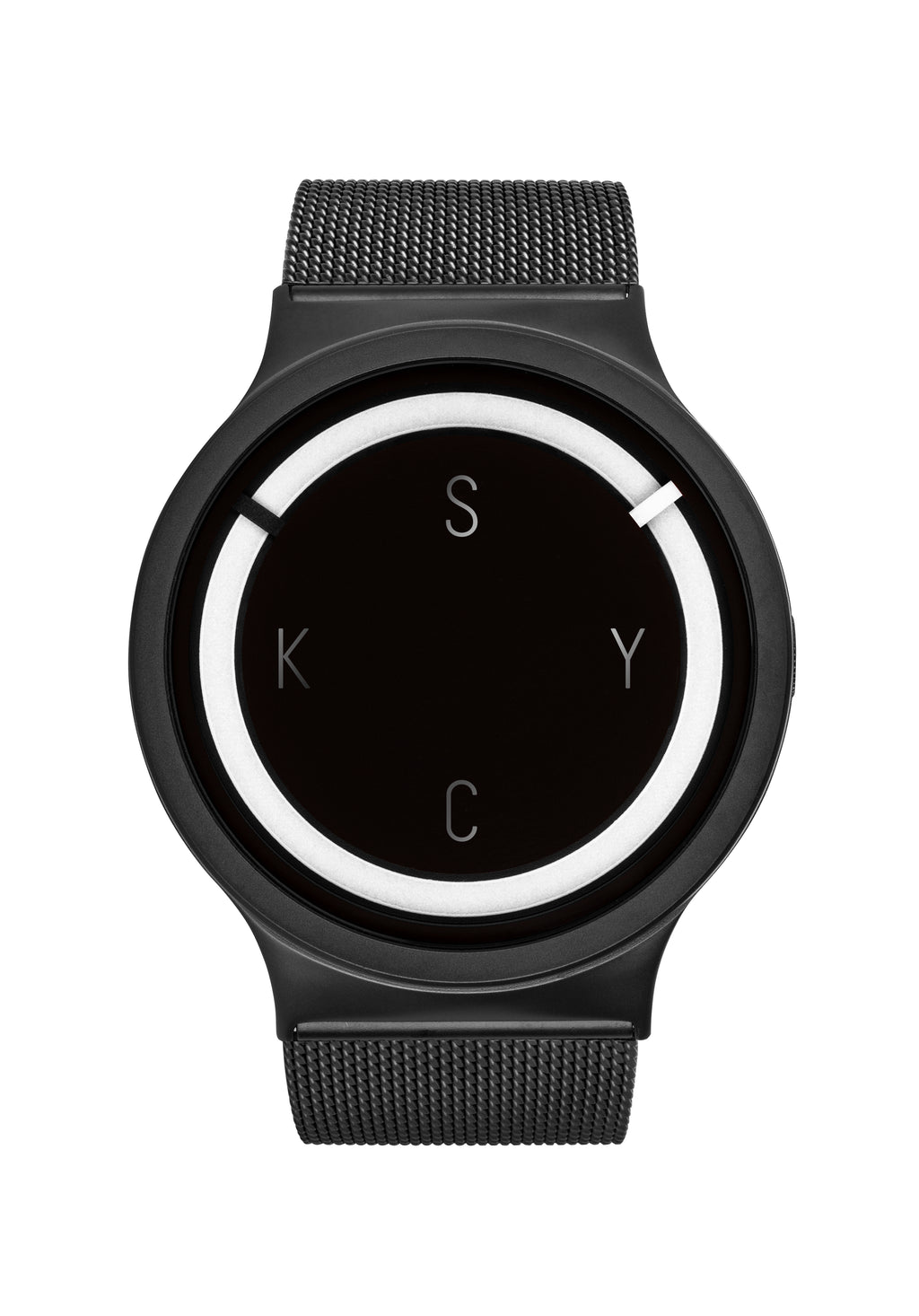 UNISEX Stainless Steel watch in Black&Snow with SYCK logo