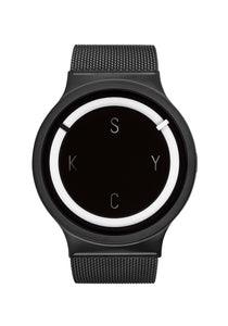 UNISEX Stainless Steel watch in Black&Snow with SYCK logo