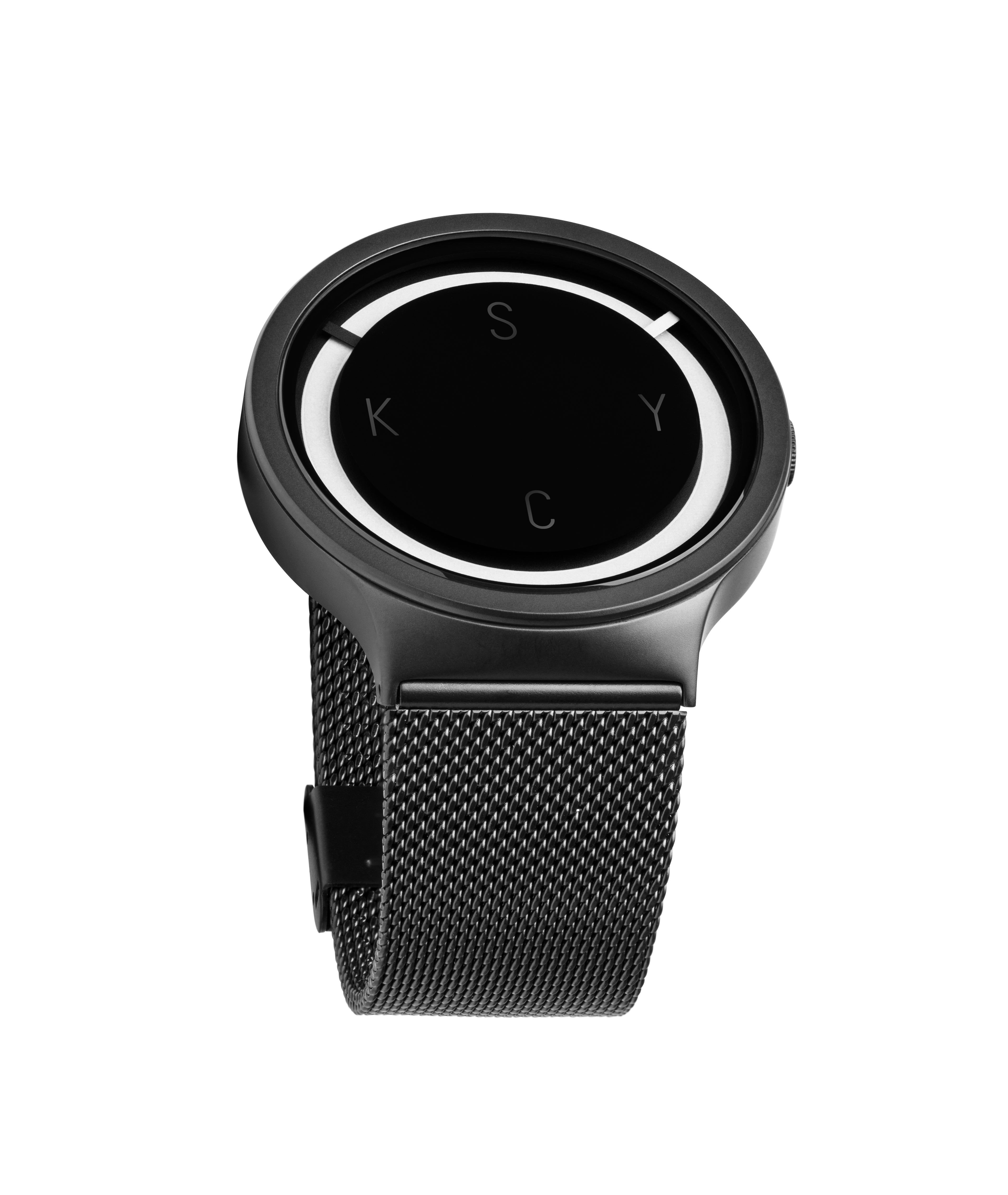 UNISEX Stainless Steel watch in Black&Snow with SYCK logo