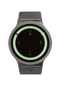 UNISEX Stainless Steel watch in Gunmetal with SYCK logo