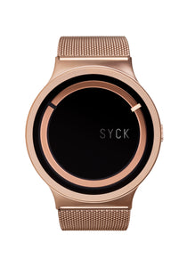 UNISEX Stainless Steel watch in Rose Gold with SYCK logo