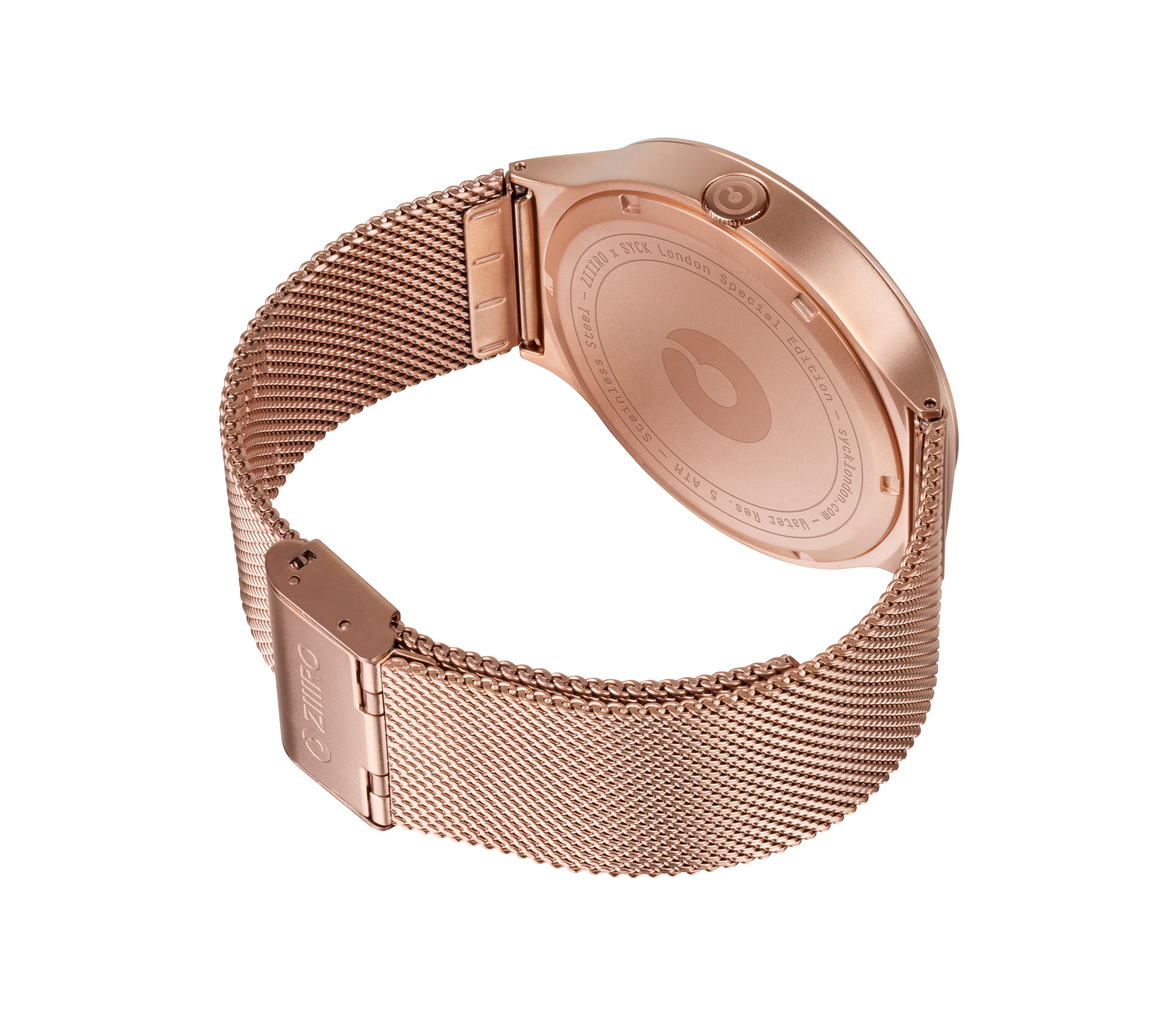 UNISEX Stainless Steel watch in Rose Gold with SYCK logo